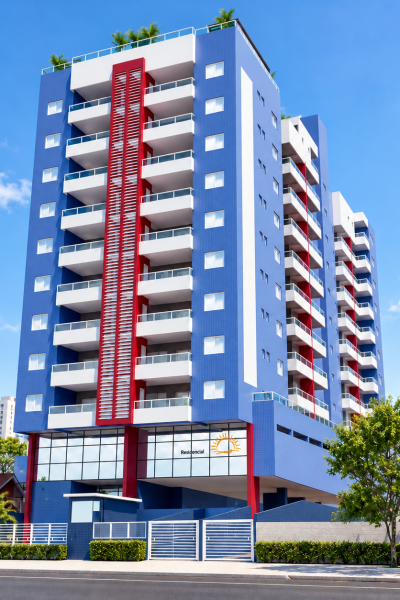 Edificio-Residencial-Azul-e-Vermelho